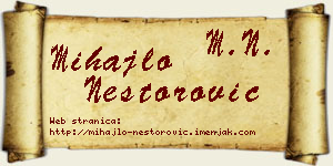 Mihajlo Nestorović vizit kartica